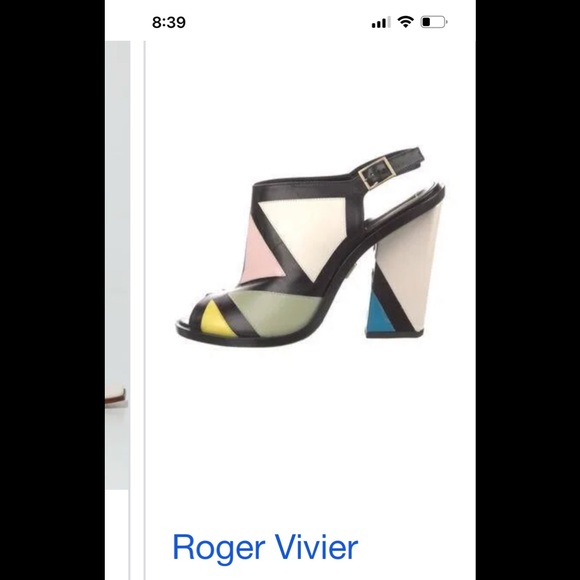 Roger Viver Bauhaus skyscraper high heels sandals, 36 1/2 - Picture 2 of 16